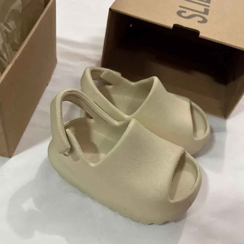 Adidas Kids 5 Toddler Yeezy Slides Bone Designer Comfortable Streetwear Summer